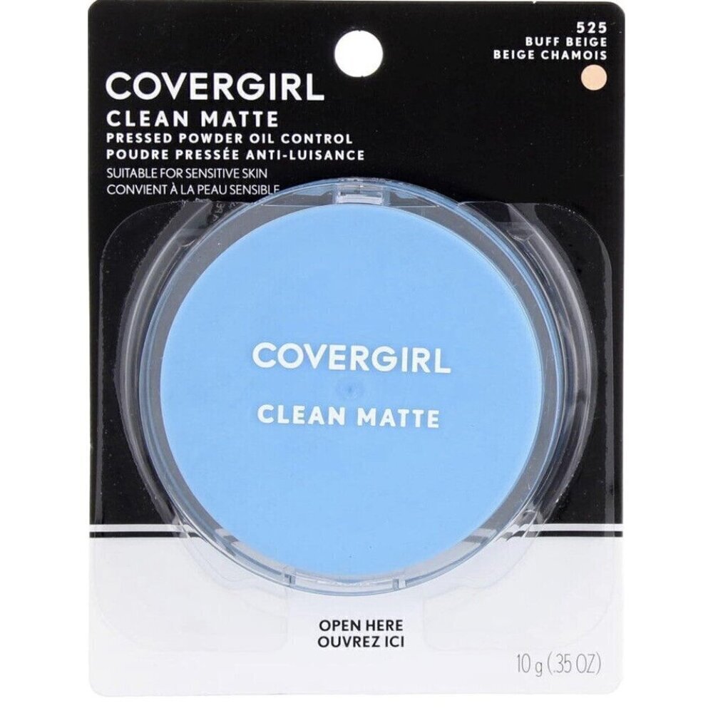 COVERGIRL Clean Matte Pressed Sensitive Skin Face Powder 525 Buff Beige